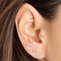 Piercing de Orelha - Mini Borboleta com Cristais - 6ORE758