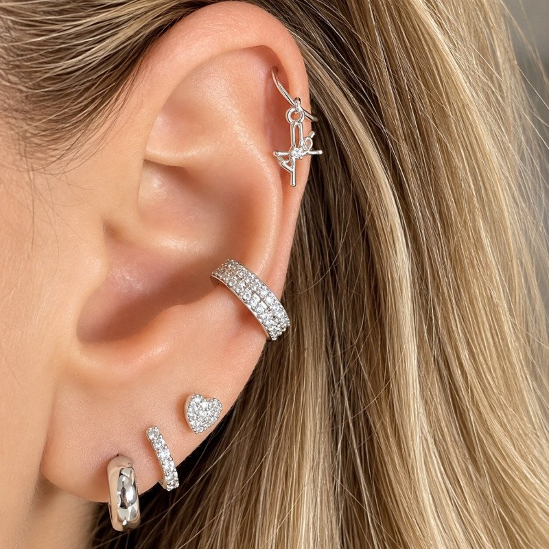 Piercing de Orelha - Argolinha Fé - 6ORE765
