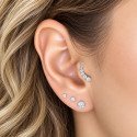 Piercing Labret em Titânio - Linha Luxo - Cluster com 7 Zircônias - 6ORE793