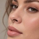 Piercing Orelha ou Septo - Argolinha Clicker em Titânio PVD Tripla Face com Zircônias - 6ORE967