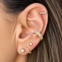Piercing Labret em Titânio para Orelha - Barrinha - PVD Gold - 6ORE800