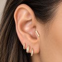 Piercing Labret em Titânio para Orelha - Barrinha - PVD Gold - 6ORE800