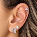 Piercing Labret em Titânio - Linha Luxo - Flor de Lótus com Pingente - 6ORE808