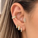 Piercing Labret de Orelha - Cluster em Titânio - 6ORE813
