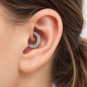 Piercing Luxo Orelha ou Septo - Argolinha Saturno Zircônias - 6ORE815