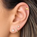 Piercing Labret Orelha - Dinossauro - 100% em Titânio  - 6ORE820