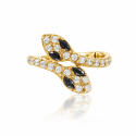 Piercing Luxo Hélix ou Conch - Argolinha Clicker em Titânio Natural - Serpente - 6ORE821