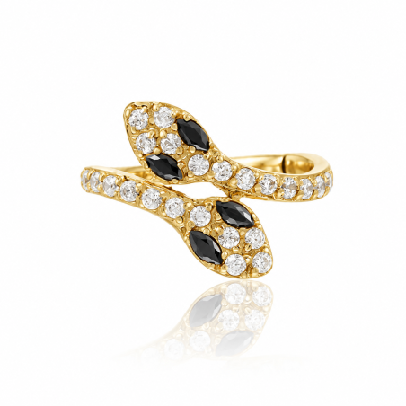 Piercing Luxo Hélix ou Conch - Argolinha Clicker em Titânio Natural - Serpente - 6ORE821