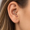 Piercing Septo ou Daith - Argolinha Pirâmide - 100% em Titânio  - 6ORE823