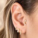 Piercing Labret de Orelha - Cluster Setas em Titânio com Zircônias - 6ORE826