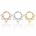 Piercing Daith Argolinha Clicker Primavera - 100% em Aço Cirúrgico - 6ORE829