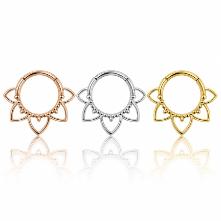 Piercing Daith Argolinha Clicker Primavera - 100% em Aço Cirúrgico - 6ORE829