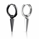 Brinco Solitário Clicker Hoop - Argolinha em Aço - 6ORE840