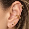 Piercing para Conch Clicker com 3 Correntinhas - 100% em Titânio  - 6ORE845