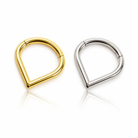 Piercing  Orelha ou Septo Argolinha Clicker V Shaped - 100% em Titânio - 6ORE855