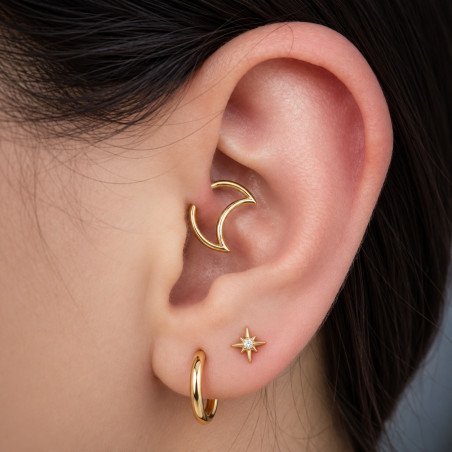 Piercing Daith - Meia Lua em Titânio - 6ORE864
