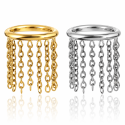 Piercing Hélix Argolinha Com Correntes Clicker - 100% Titânio - Natural ou PVD Gold - 6ORE866