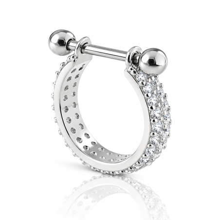 Piercing de Orelha para o Conch - Fileira Dupla Cravejada - 6ORE870