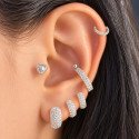 Piercing de Orelha para o Conch - Fileira Dupla Cravejada - 6ORE870