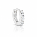 Piercing de Orelha Mini Argolinha em Prata com Zircônias - 6ORE871