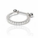 Piercing de Orelha Conch - Zircônias - Aço Cirúrgico e Prata 925 - 6ORE875