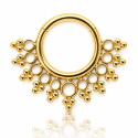 Piercing Daith Segmento Clicker com Leque Renda - 100% em Titânio  - 6ORE876
