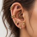 Piercing Daith Segmento Clicker com Leque Renda - 100% em Titânio  - 6ORE876
