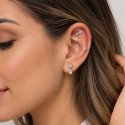 Piercing Labret em Titânio - Linha Luxo - Flor com Caule - 6ORE884