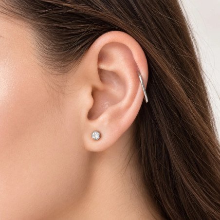 Piercing Orelha ou Septo Argolinha Clicker Gota Lisa - 100% em Aço Cirúrgico - 6ORE885