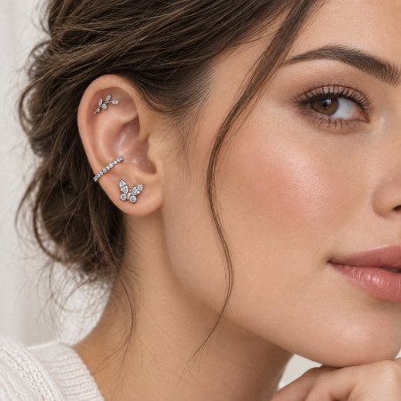 Piercing Labret em Titânio - Linha Luxo - Ramo de Folhas - 6ORE887