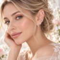 Piercing de Orelha - Cluster 3 Borboletas em Prata com Cristais - 6ORE893
