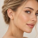 Piercing Luxo Hélix ou Conch - Argolinha Clicker em Titânio com Zircônias -6ORE900