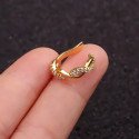 Piercing Fake Argolinha Entrelaçada para Orelha - Cravejado de Cristais - 6ORE908