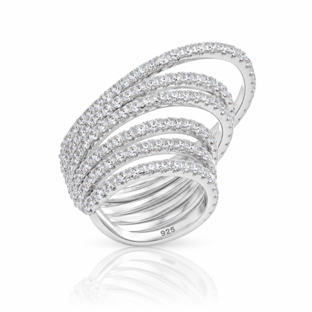 Piercing Fake Luxo Argola Circles - Cravejado de Cristais - 6ORE916