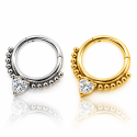 Piercing para Daith ou Septo - Argolinha Clicker Indiano - Aço Cirúrgico - 6ORE924