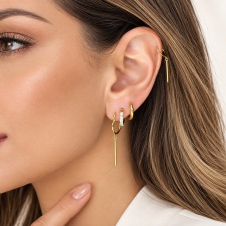 Piercing Argolinha com Pingente Palito - Titânio - 6ORE953