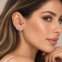 Piercing de Orelha - Labret Cerejinha com Zircônias em Titânio - 6ORE961