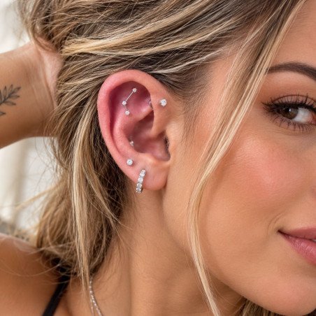 Piercing Labret Constelação com Zircônias em Titânio - 6ORE968