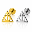 Piercing para Orelha - Relíquias da Morte - Coleção Harry Potter - Titânio - 6ORE972