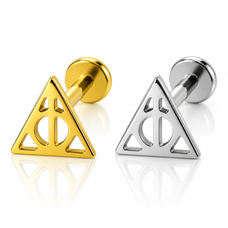 Piercing para Orelha - Relíquias da Morte - Coleção Harry Potter - Titânio - 6ORE972