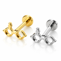 Piercing para Orelha - Mini Óculos - Coleção Harry Potter - Titânio - 6ORE973