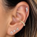 Piercing Labret Marroquina Navel com Zircônias em Titânio - 6ORE976