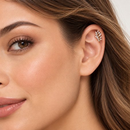 Piercing  Labret Ramo Olive com Zircônias em Titânio - 6ORE981