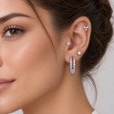Piercing de Orelha em Aço Cirúrgico - Trillion -  Prateado ou Banhado a Ouro - 6ORE987