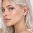 Piercing para Orelha - Logo Fashion em Prata 925 - 6ORE989