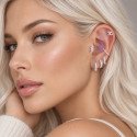 Piercing para Orelha - Logo Fashion em Prata 925 - 6ORE989