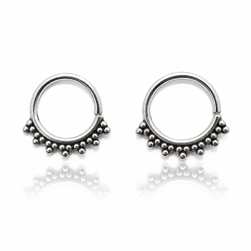 Piercing para Daith ou Septo - Argolinha Tribal de Torção - Aço Cirúrgico - 6ORE990