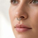 Piercing para Daith ou Septo - Argolinha Tribal de Torção - Aço Cirúrgico - 6ORE990