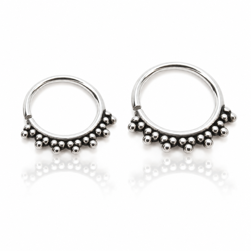 Piercing para Daith ou Septo - Argolinha Tribal de Torção - Aço Cirúrgico - 6ORE990