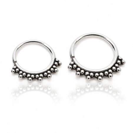 Piercing para Daith ou Septo - Argolinha Tribal de Torção - Aço Cirúrgico - 6ORE990